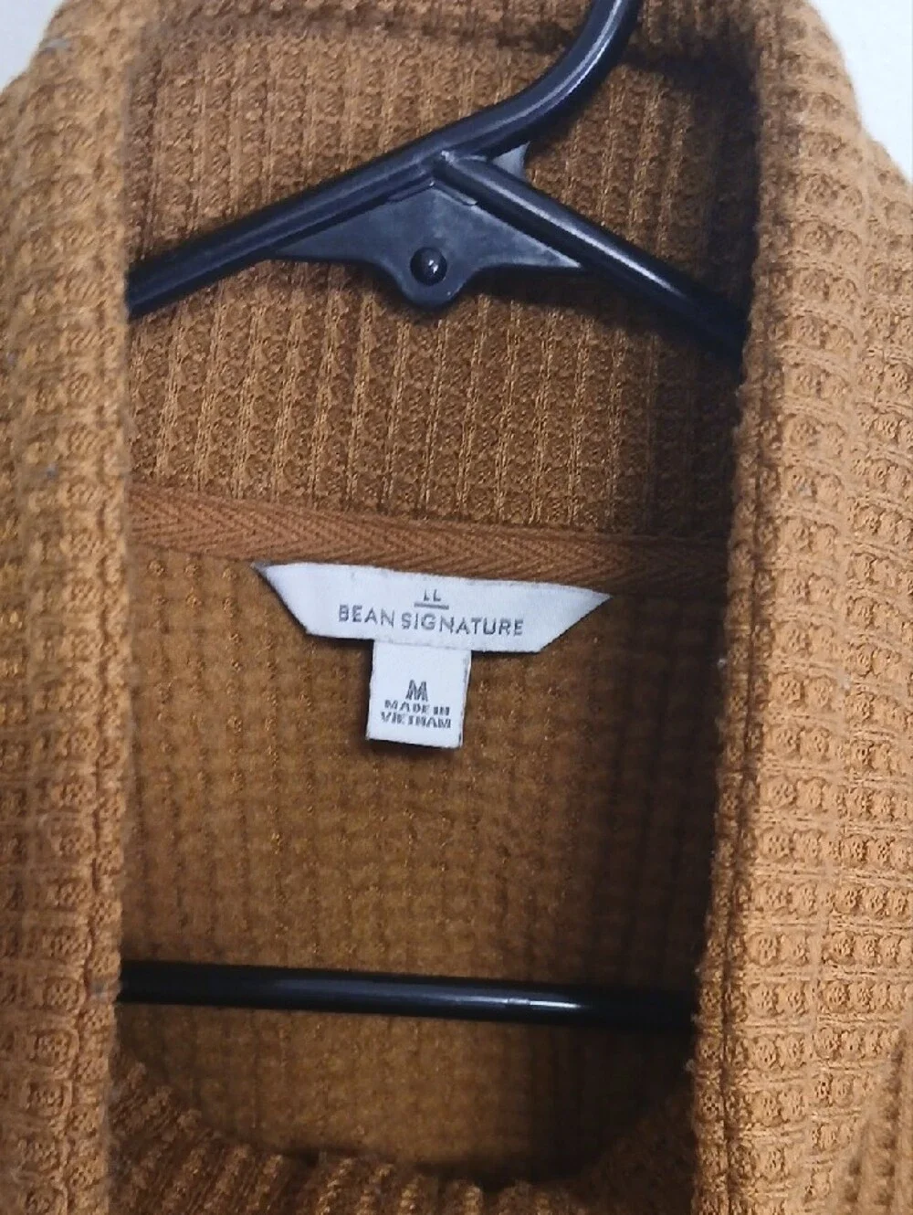 L.L. Bean Men's Ribbed Half-Zip Pullover - Camel Brown